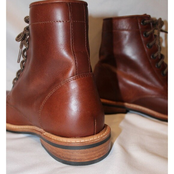 Nisolo All Weather Amalia Boots Women's Leather Lace Up Brandy NIB AND NWOB - Picture 5 of 6